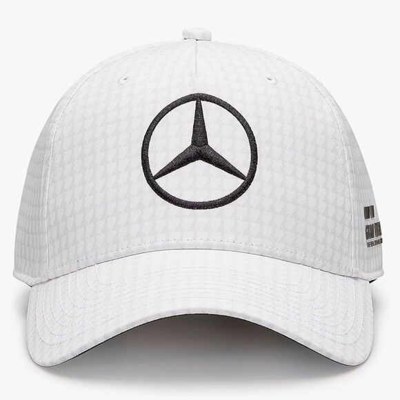 Mercedes AMG Petronas Formula One Team 2023 Lewis Hamilton Driver Hat White NWT - Picture 6 of 10